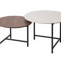 Meubles de bureau en bois massif de style moderne, canapé rond décontracté, petite table basse pour les réunions d'affaires ou de loisirs, espace de repos à domicile