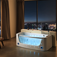 Luxueuse baignoire à jets en acrylique personnalisée à prix de gros bain de massage à remous 2 personnes bain SPA intégré
