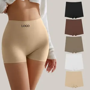 U433 2024 New Ice Silk Naked and Wearable Safety Pants for Women's Underwears Girls Boxer briefs