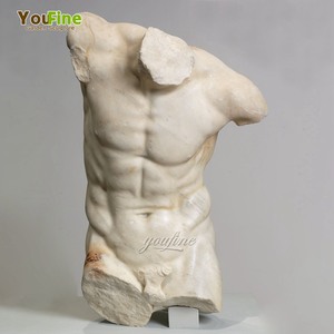 YOUFINE - Escultura de Torso Masculino Desnudo Clásico de Tamaño Real en Mármol Personalizada - Product Image 5