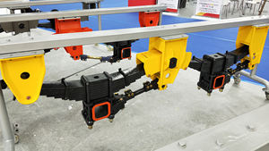 Suspension <span class=keywords><strong>de</strong></span> remorque <span class=keywords><strong>tandem</strong></span> en acier <span class=keywords><strong>de</strong></span> type américain à 2 essieux avec mécanisme à ressort à lames Pièces détachées pour remorques - Product Image 5