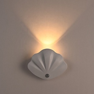 Lámpara de Pared LED con Forma de Concha, Regulable, Alimentada por USB, con Sensor de Movimiento, para Pasillo o Sala de Estar, Material ABS, Pantalla Blanca o Negra - Product Image 3