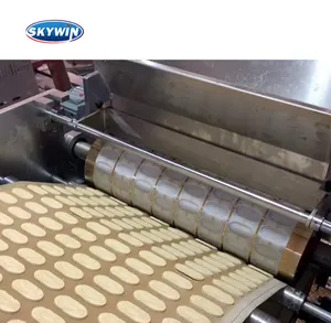 Çerez paketleme bisküvi makinesi ile Skywin otomatik kurabiye yapma makinesi küçük bisküvi makinesi