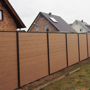 Painéis decorativos <span class=keywords><strong>LED</strong></span> <span class=keywords><strong>Light</strong></span> para fácil instalação ao ar livre WPC Privacy Fence Modelo 3D com alumínio metálico para jardas e paredes - Product Image 3