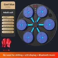 Cible de boxe intelligente en gros avec musique Bluetooth, rétroaction lumineuse RVB, compteur de coups, fixation murale sans perçage