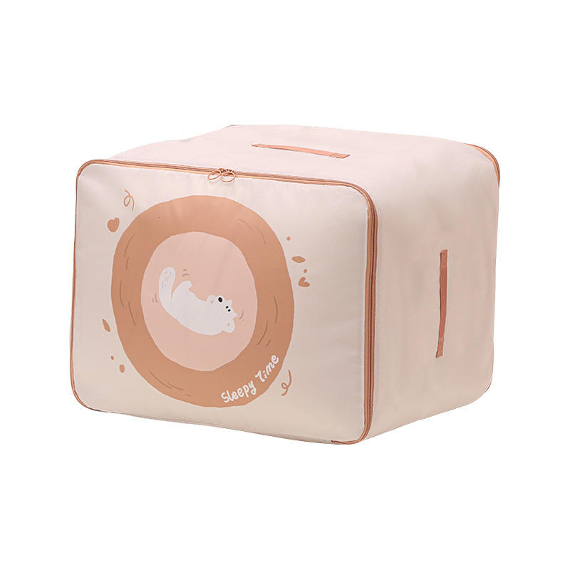 Sac de rangement pour couette [Grande taille avec motif ours thé au lait]