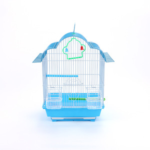 Cage à oiseaux en fer à motif solide en gros avec poignée, cages d'élevage d'oiseaux à usage vivant, emballées dans une boîte, plateau en plastique - Product Image 5