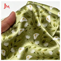 Tissu en satin de polyester de luxe tissé à motif floral imprimé sur mesure, vente en gros pour robes féminines