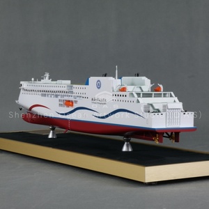 Modèle de navire à passagers fait à la main fabrication cadeau nautique personnalisé modèle de bateau de ferry de 63cm - Product Image 4