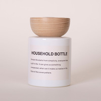 Bouteille en verre transparente personnalisable pour diffuseur d'arômes, flacon vide avec bouchon, vente en gros