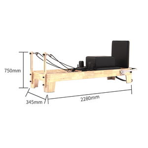 Wood Pilates Cadillac Reformer Combo Studio Oak Reformer con una torre de trapecio Cuerpo de mesa equilibrado 5 en 1 Set para el centro de <span class=keywords><strong>yoga</strong></span> en casa - Product Image 2