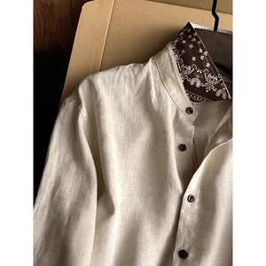 Camisa de Manga Larga para Hombre, Estilo Clásico, con Cuentas, de Poliéster, Ligera, Transpirable, Fresca, con Protección Solar y Tratamiento Antiarrugas - Product Image 3