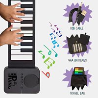 Gift Kids Toy Baby Electric Music Instruments Electronic Digital Hand Roll up Piano Keyboard