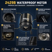 Moteur sans balais étanche IP68 Waillynice 2429B 230KV 12V 2-4S pour bateau à appât RC, propulseur sous-marin ROV