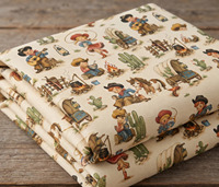 Country Rodeo bedruckter Baumwollstoff als Meterware, hochwertiges 100% Baumwolltextil zum Quilten, Nähen, für Bekleidung, Kleiderherstellung, DIY-Basteln