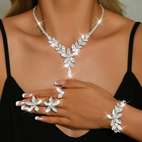Ensemble de bijoux de mariée et de soirée écologiques, style feuille, luxe léger
