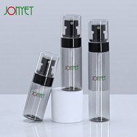 Bouteille PET translucide prête à être expédiée, 40 ml/80 ml, pompe, soin du visage, emballage cosmétique rechargeable pour marque de beauté à label privé
