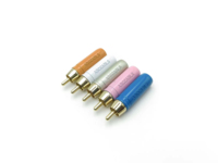 Conector de Audio para Soldar, 6.35mm TS, 3.5mm TRS, RCA Macho, Carcasa de Aluminio Colorida, para Ensamblaje de Cables de Audio DIY