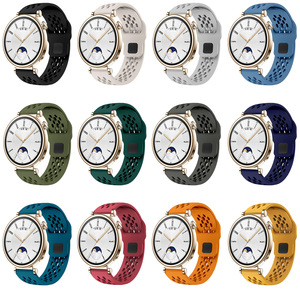 Correa Deportiva de Silicona Transpirable de Doble Color, 18, 20, 22 mm, Compatible con <span class=keywords><strong>Samsung</strong></span> Galaxy <span class=keywords><strong>Watch</strong></span> 6, 5, <span class=keywords><strong>4</strong></span>, Huawei GT4 - Product Image 1