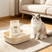 Litière pour chat biodégradable et écologique, à base de tofu, à faible teneur en poussière, à absorption rapide, avec contrôle naturel des odeurs, couleur personnalisable, vente en gros, en palettes