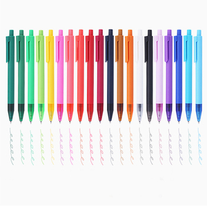 Stylo à encre gel en plastique de haute qualité, couleurs de caoutchouc personnalisées, toucher doux, stylo à bille rétractable à clic pour le bureau et l'école - Product Image 2