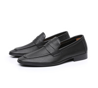Chaussures habillées en cuir italien pour hommes, à bout carré, patchwork, mocassins Penny, confortables, plates, style Oxford, pour la conduite et les affaires