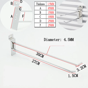 In Stock Rust-Resistant Slatwall <b>Hooks</b> - Hookei Heavy Duty Steel <b>Hooks</b> for Gift Shop Souvenir <b>Displays</b> Hot Sale - Product Image 4