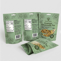 Sachet Doypack Personnalisé Imprimé Qualité Alimentaire avec Fenêtre Transparente et Fermeture Zip Refermable pour Emballage Alimentaire, Snacks, Granola, Thé Herbal