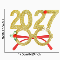 Berry Gold 2027 Lindos Accesorios para Fotos Navideños, Gafas Decorativas con Temática Navideña para Fiestas de Navidad, Disfraces y Cosplay