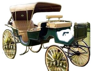 Vagón de caballos de calabaza de boda victoriana con capó, transporte especial turístico, carro de caballos - Product Image 1