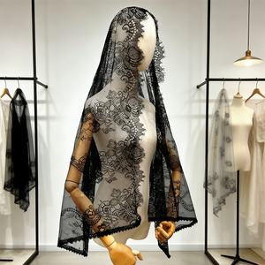 Voile rétro artistique appliqué en dentelle rouge et noire, coiffe de mariée blanche pour maquillage et photographie, style super féerique forêt - Product Image 4