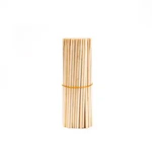 Bana Kebab Kite Bamboo Sticks 5mm 25cm Garden 4 "Logo Impreso Natural Bamboo Flower Sticks en jarrón