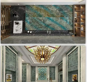 Losa de Granito de Mármol Azul Fantasía Moderna de Piedra de Lujo de Brasil para Cubierta de Mesa de Comedor y Paneles de Pared - Product Image 5