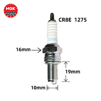 Bougie d'allumage de moto Nickel NGK CR8E 1275 pour Dachangjiang / Jinan Qingqi Suzuki / Zongshen OE 297920