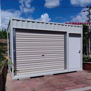 China Modular Garage Storage 2 Cars Steel Structure Sandwich Panel Sliding Door Customized Size Toilet Use Modern Design Hot - Product Image 4