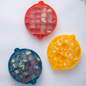 Lemon Ice Cube Tray Silicone Mold With Lid For DIY Ice Cubes Blue Red Yellow Color Options - Product Image 1