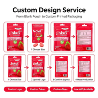 Sachet Doypack Personnalisé Imprimé avec Trou de Suspension, Scellable à Chaud, Fermeture Éclair, Emballage Plastique pour Bonbons et Comprimés Médicaux