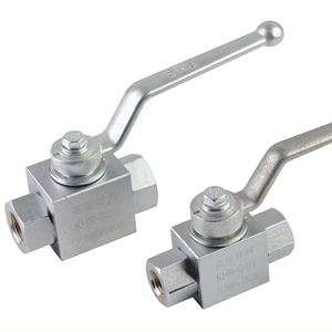 Válvula de Bola Hidráulica de Alta Presión Khb y KHB3K 500 Bar, Acero al Carbono, Acero Inoxidable, Recubrimiento de Zinc Blanco - Product Image 1