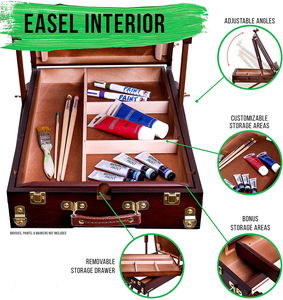 Bview nghệ thuật chuyên nghiệp Antique sồi sơn bằng gỗ Giá vẽ - Product Image 3