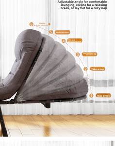 Lit pliant pour une personne, lit de sieste de bureau, lit renforcé, lit de compagnie, fauteuil inclinable simple, lit portable fabriqué en Chine, modèle - Product Image 4