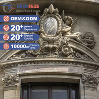 Marco de Puerta y Ventana Europeo Antivandálico Personalizado de GRC, Diseño Escénico Completo, Moldura de Fachada Personalizada, Ciudad Histórica, Público, OEM, ODM