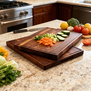 Planche à découper en <span class=keywords><strong>bois</strong></span> épaisse, antidérapante et robuste pour la cuisine, vente en gros d'usine - Product Image 3
