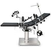 Table d'opération chirurgicale manuelle économique et pratique, certifiée CE, en acier inoxydable, à usage général