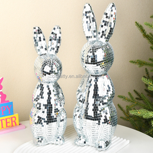 Factory Direct Sales High Quality Mosaic Glass Easter Bunny Disco Ball Decorative Ornament Party <b>Supplies</b> Home <b>Decoration</b> - Product Image 4