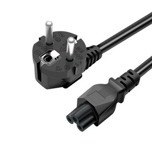 Eu-Standaard-Gecertificeerd 0,75 Mm ² 3-Pins Tot C5 Netsnoer 1.2M Zwart | Hoge Stroomkabel Voor Laptops, Printers - Product Image 1