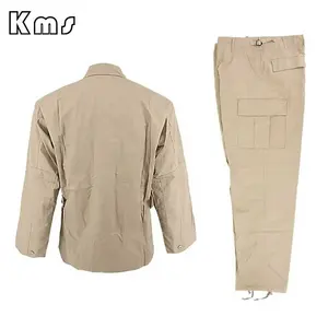 Kms Custom Oplaadbare Broek Custom Logo Bewaker Werk Uniform Kaki Bdu Pak Combat Tactische Kleding