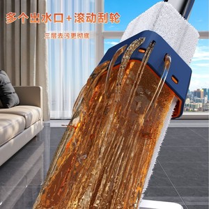 Triangle Double Sided <b>Mop</b> Microfiber Flat Head With Hook And Loop Fastener For Wet Dry <b>Cleaning</b> Household Use - Product Image 2