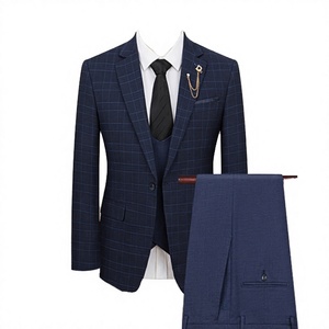 Costumes d'affaires 3 pièces Pro, coupe européenne exécutive, sur mesure, simple boutonnage, braguette zippée, grandes tailles, expédition rapide 7 jours, support dropshipping - Product Image 2
