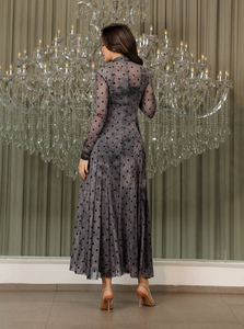 Nueva Abaya con Estampado de Puntos para Mujer 2026, Vestido Largo Musulmán Modesto de Manga Larga, Kaftán de Dubái para Ramadán y Eid, Ropa Islámica <span class=keywords><strong>Elegante</strong></span> - Product Image 6