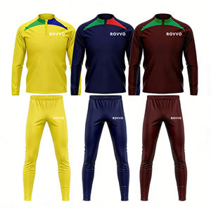 Desain Baru LOGO Kustom Berkualitas Tinggi Grosir Setelan Olahraga Sepak Bola 1/4 Zip Baju Latihan Sepak Bola Jersey Pakaian Sepak Bola Premium - Product Image 1